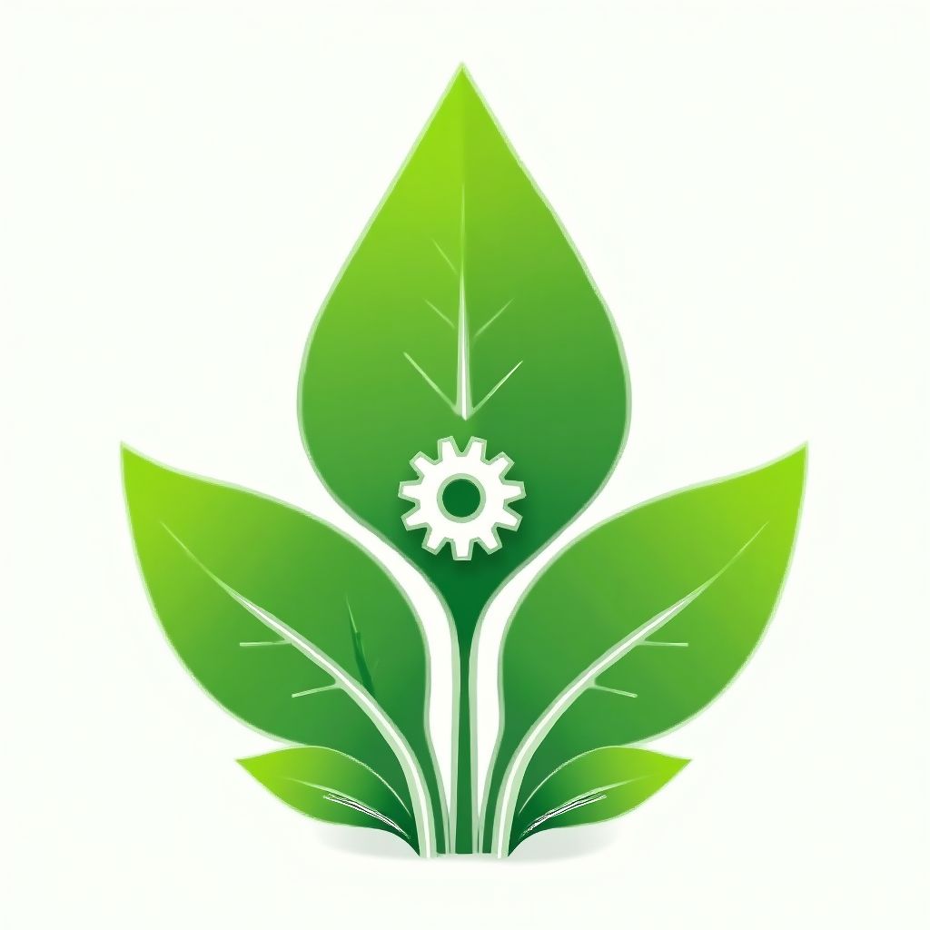 Ilustración que combina elementos de tecnología con naturaleza.